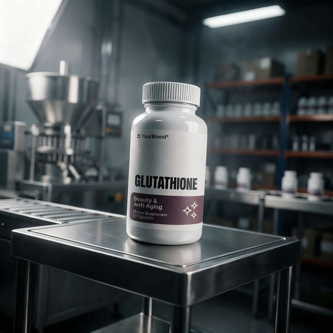 Glutathione private label packaging and manufacturing setup