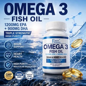Customized Logo Omega 3 Fish Oil 1200 mg Softgels