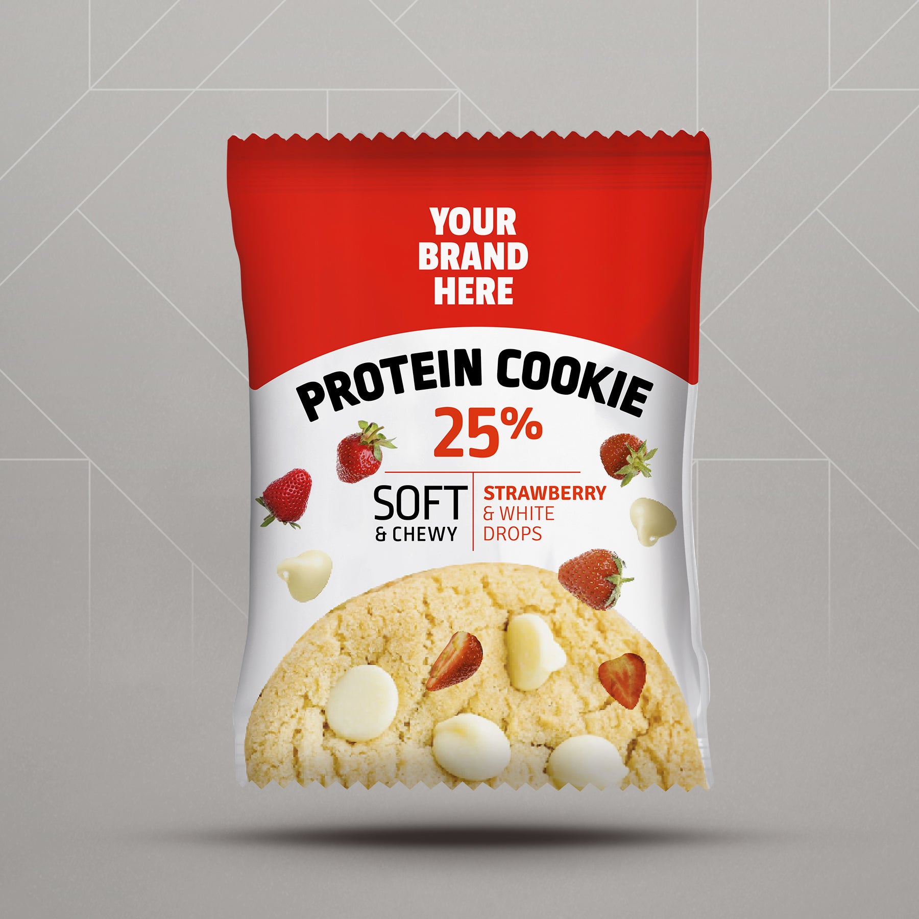 Protein Soft Cookie Strawberry and White Drops